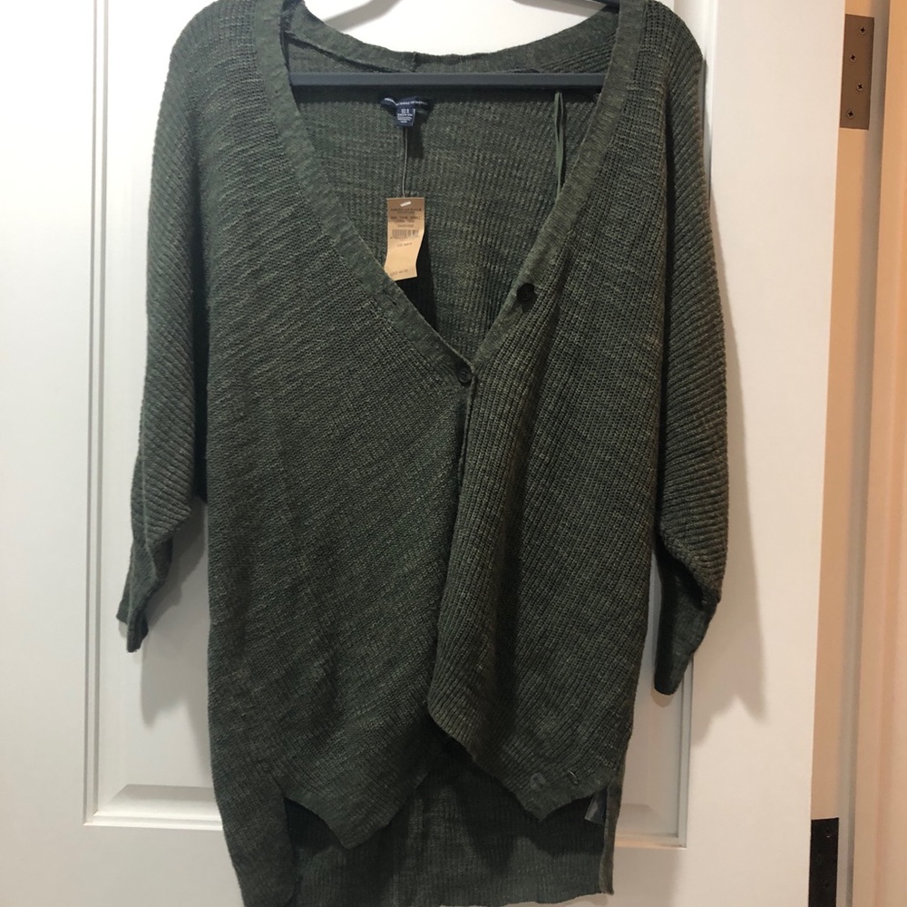 Dark green cardigan from A & E